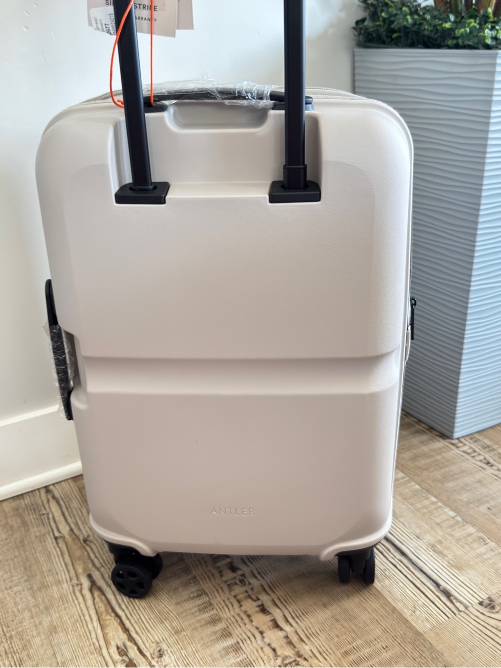Antler Carry-On Luggage Warm Taupe Stripe Hardshell Spinner Suitcase Travel✈️ - Picture 11 of 16
